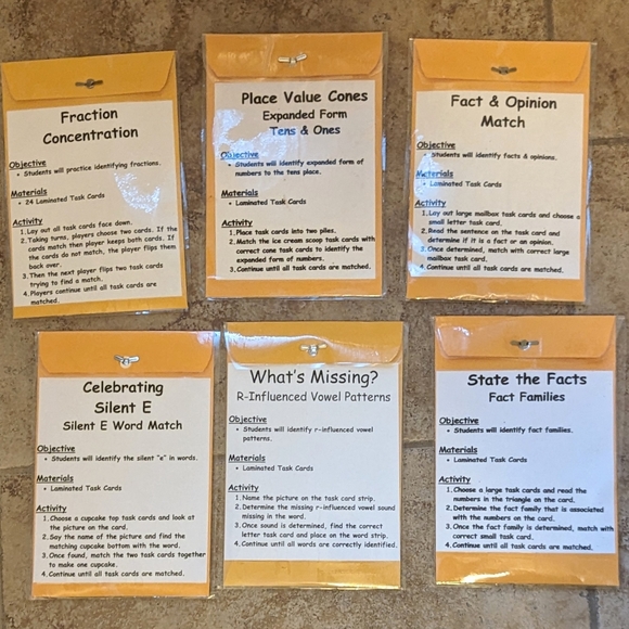 HOMESCHOOL home school laminated flash cards educational game - Picture 2 of 4